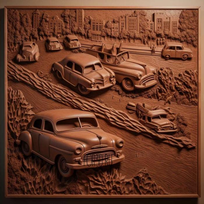 Cars on the Road TV series 3 stl model for CNC